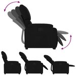vidaXL Fauteuil inclinable noir tissu
