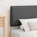 vidaXL Cadre de lit avec tête de lit rembourrée Gris foncé