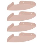 vidaXL Étagère Flottante d'Angle 4 pc Rose 15 x 15 x 2 cm