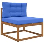 vidaXL Coussin de canapé d'extérieur 2 Pièces Bleu royal Polyester