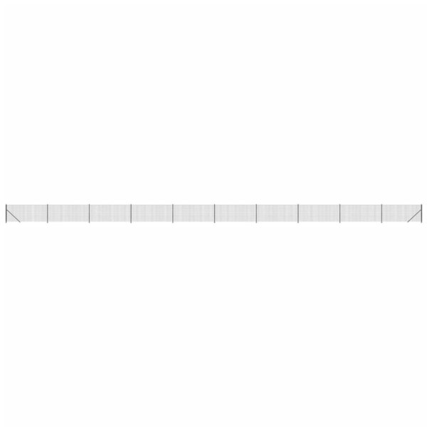 vidaXL Clôture en treillis métallique avec bride anthracite 0 8x25 m