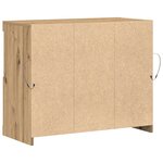 vidaXL Buffet avec lumières LED Chêne 81x37x67 cm
