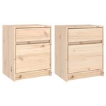 vidaXL Tables de chevet 2 Pièces 40x31x50 cm bois de pin massif