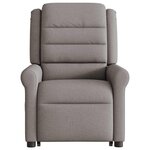 vidaXL Fauteuil inclinable électrique taupe tissu