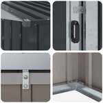 vidaXL Cabanons de jardin Anthracite 137 x 81 x 180 cm Métал