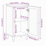 vidaXL Buffet avec porte Naturel 40 x 33 x 75 cm Bois de mangue massif