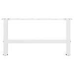 vidaXL Pieds de table basse Blanc 2 pièces 60 x (30-31) cm Acier