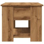 vidaXL Table basse chêne artisanal 79x49x41 cm bois d'ingénierie