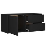 vidaXL Meuble TV Noir 80x34x36 cm Bois d'ingénierie