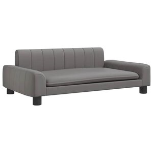 vidaXL Canapé pour enfants gris 90x53x30 cm similicuir