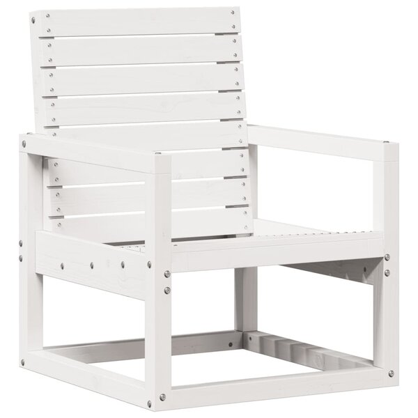 vidaXL Chaise de jardin blanc 57 5x63x76 cm bois de pin massif