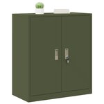 vidaXL Armoire de rangement Vert olive 80 x 40 x 90 cm Acier