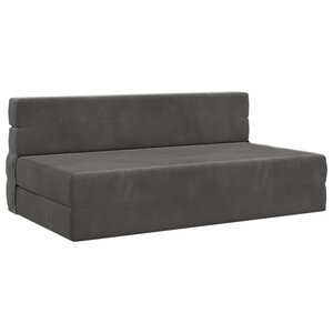 vidaXL Canapé-lit pliable Gris foncé 152 x 86 5 x 60 cm Tissu