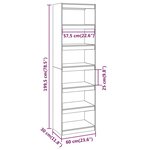 vidaXL Bibliothèque/Séparateur de pièce 60x30x199 5 cm pin massif