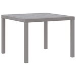 vidaXL Ensemble de salle à manger 5 pièces avec coussins gris clair en plastique