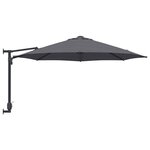 vidaXL Parasol de jardin Anthracite et noir 248 x 248 x 148 cm