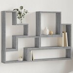 vidaXL Étagère murale sonoma gris 96x12x64 cm bois d'ingénierie