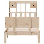 vidaXL Lit bibliothèque sans matelas 90x190 cm bois de pin massif