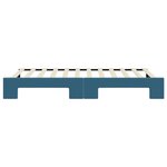 vidaXL Lit de jour avec lit gigogne bleu 90x200 cm velours