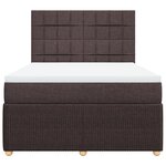 vidaXL Sommier à lattes de lit avec matelas Marron foncé 140x200 cm