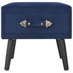 vidaXL Tables de chevet 2 Pièces Bleu 40x35x40 cm Velours