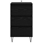 vidaXL Buffet Chêne noir 40 x 35 x 70 cm Bois d'ingénierie et fer