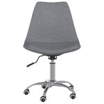 vidaXL Chaises pivotantes à manger lot de 2 Gris clair Tissu