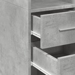 vidaXL Buffet haut gris béton 30x42 5x185 cm bois d'ingénierie