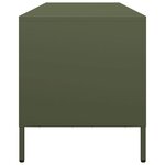 vidaXL Meuble TV vert olive 135x39x43 5 cm acier laminé à froid