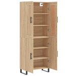 vidaXL Buffet haut Chêne sonoma 69 5x34x180 cm Bois d'ingénierie