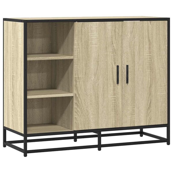 vidaXL Buffet chêne sonoma 92x35x76 cm bois d'ingénierie