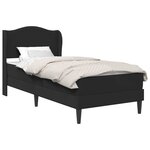 vidaXL Cadre de lit avec tête de lit Noir 100 x 200 cm Simili cuir