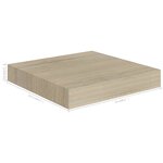 vidaXL Étagères murales flottantes 4 Pièces chêne 23x23 5x3 8 cm MDF
