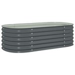 vidaXL Lit surélevé de jardin 160x80x44 cm Acier galvanisé Gris
