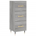 vidaXL Buffet Sonoma gris 34 5x34x90 cm Bois d'ingénierie