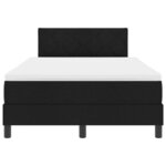 vidaXL Lit à ressorts avec matelas Noir 120 x 200 cm tissu