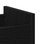 vidaXL Armoire avec roue Chêne noir 60 x 22 x 79 cm Bois d'ingénierie