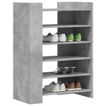vidaXL Armoire à chaussures gris béton 74 5x37 5x100 cm