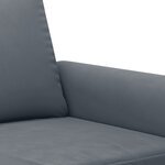 vidaXL Ensemble de canapés 4 Pièces avec coussins gris foncé velours