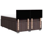 vidaXL Sommier à lattes de lit avec matelas Marron foncé 140x200 cm