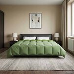 vidaXL Duvet d'été simple Matelassé Vert 220 x 240 cm Microfibre