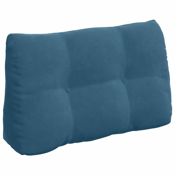 vidaXL Coussin de Dos Bleu 80 x 24 x 50 cm Velours