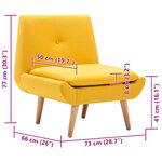 vidaXL Fauteuil sans accoudoirs jaune tissu
