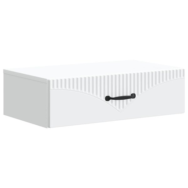 vidaXL Table d'appoint murale Blanc 59 x 34 5 x 17 cm