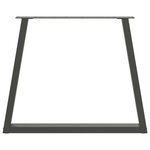 vidaXL Pieds de table à manger en forme de V  3 pièces  anthracite  80 x (72-73 3) cm  acier