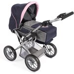 Bayer Chic 2000 560-26 - Poussette combinée pour poupée LENI  bleu marine - gris