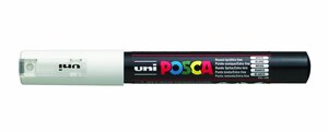 Marqueur pointe conique extra-fine posca pc1mc 0 7 - 1mm blanc x 6 posca
