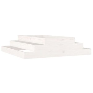 vidaXL Jardinière Blanc 110x110x27 cm Bois massif de pin