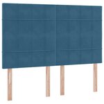 vidaXL Lit avec rangement et LED Bleu foncé 140 x 190 cm Velours