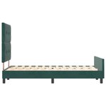 vidaXL Lit à ressorts avec tête de lit Vert foncé 120 x 200 cm Velours